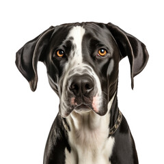 Portrait of harlequin Great Dane