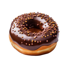Chocolate donut isolated