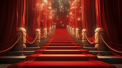 Hollywood red carpet event with vip entrance, night award show