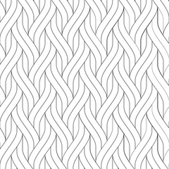 Vector seamless texture. Modern geometric background. A grid of interlacing stripes. - 626635844