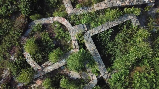Aerial video with drone over the castro de formigueiros