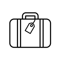 Luggage, suitcase - vector icon