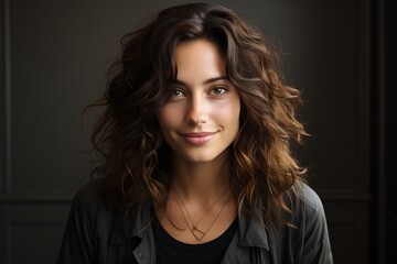 Fototapeta premium Smiling woman, generative ai