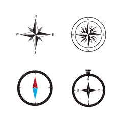 compass icon logo vector design template