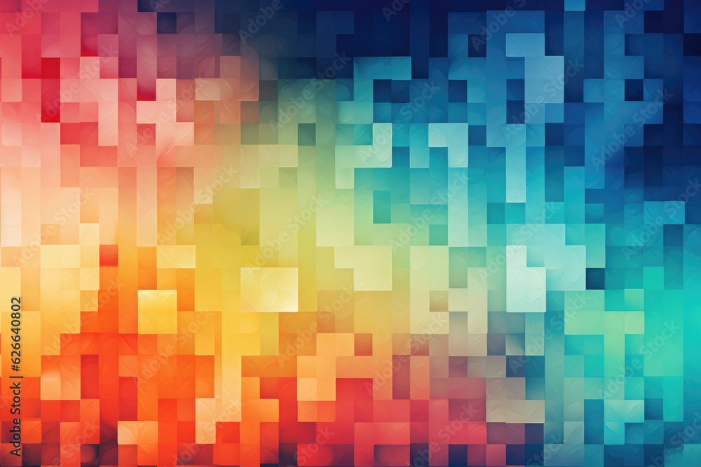 Poster abstract pixels background. colorful pattern with mosaic effect.