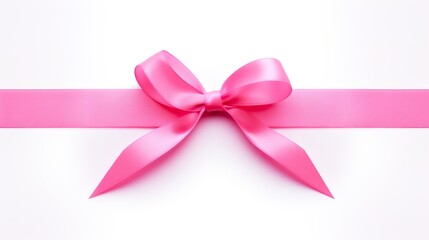 pink ribbon with bow