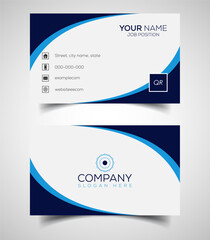 Double-sided creative and modern business card template. Vector illustration