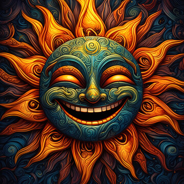 carnival mask sun Sonne