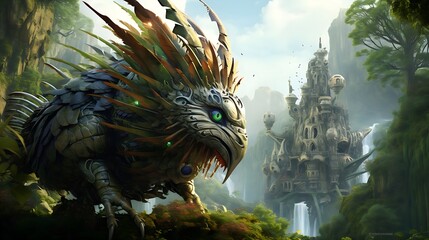 fantasy creatures explore the world