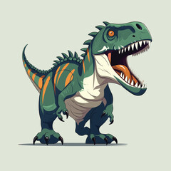 t-rex with feathers vector flat minimalistic isolated illustration