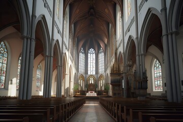 Fototapeta premium church and architecture, religion and building, cathedral, generative artificial intelligence