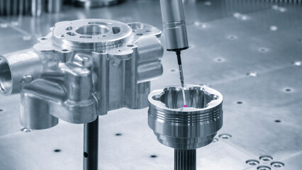 Quality control on milling CNC machine, coordinate measuring machine, Quality control machine