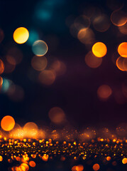 shimmering lights bokeh blur shapes abstract glowing circles background