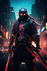 Fototapeta premium Illustration of a game character - AI generated image.