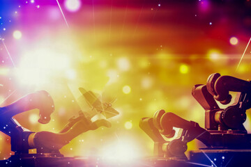 City industry at night - Generative AI