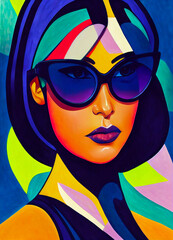 Colorful modern portraits