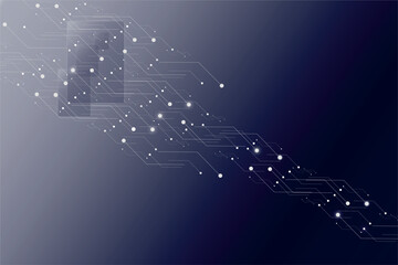 Abstract technology illustration with blue background