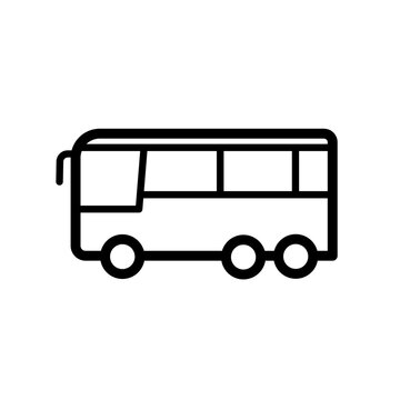 bus icon isolated on white