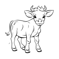 calf outline illustration