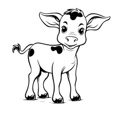 calf outline illustration