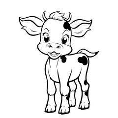 calf outline illustration