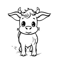 calf outline illustration