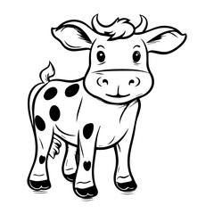 calf outline illustration