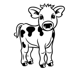 calf outline illustration