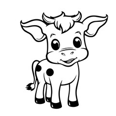 Fototapeta premium calf outline illustration