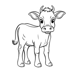 calf outline illustration