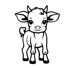 calf outline illustration