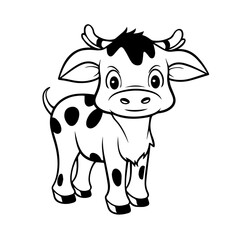 calf outline illustration