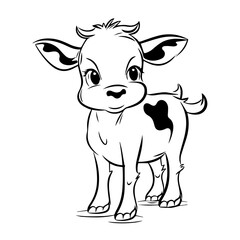 calf outline illustration