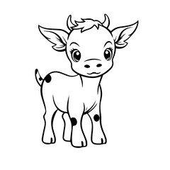 calf outline illustration