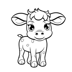 Obraz premium calf outline illustration