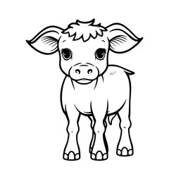calf outline illustration