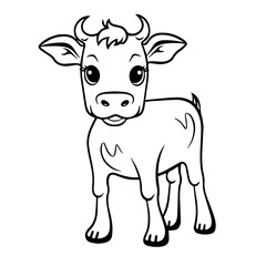 calf outline illustration