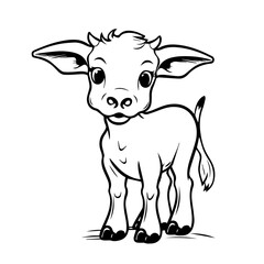 calf outline illustration