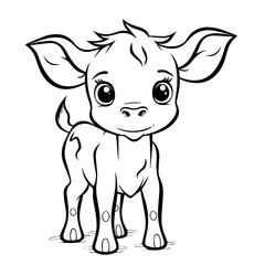 calf outline illustration