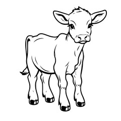 calf outline illustration