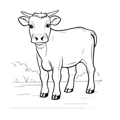 calf outline illustration