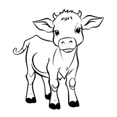 calf outline illustration