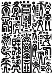Glyphs in A tribal look