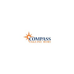 Fototapeta na wymiar Compass Concept Logo Design Template isolated on white background