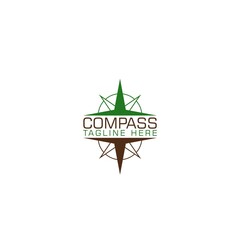 Compass Concept Logo Design Template isolated on white background