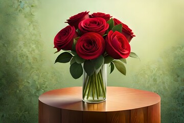 bouquet of rosesgenerated by AI technology