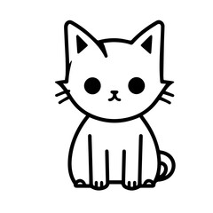 cute doodle cat illustration