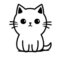 cute doodle cat illustration