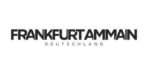 Frankfurt am Main Deutschland, modern and creative vector illustration design featuring the city of Germany for travel banners, posters, and postcards.