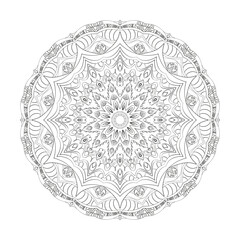 Mandala. Oriental decorative flower pattern. Vector illustration isolated on white background
